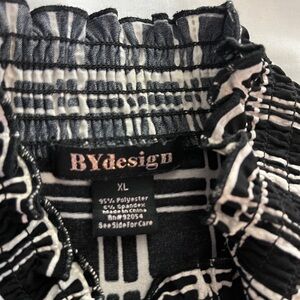 BYdesign Black and White Women's Blouse